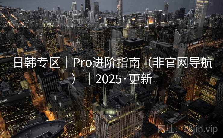 日韩专区|Pro进阶指南(非官网导航)|2025·更新