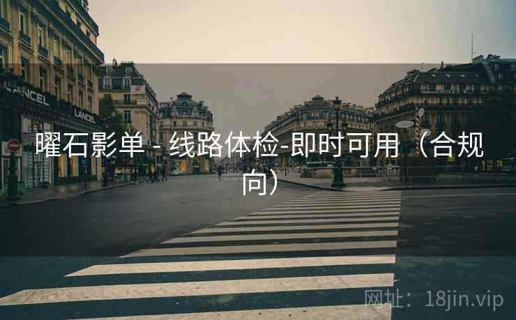 曜石影单 - 线路体检-即时可用(合规向)