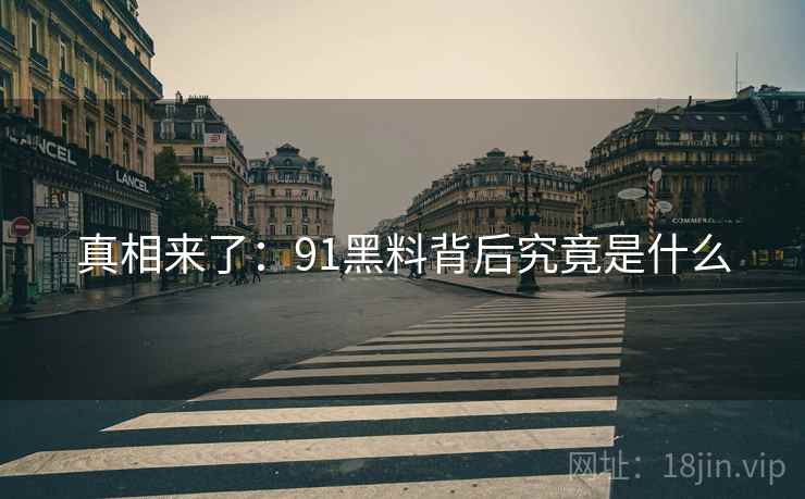 真相来了:91黑料背后究竟是什么